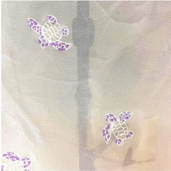 Set of 2: Tropical Palm Print One-Piece Swimsuit & Sea Turtle Chiffon Wrap - Picture 14 of 14